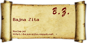 Bajna Zita névjegykártya